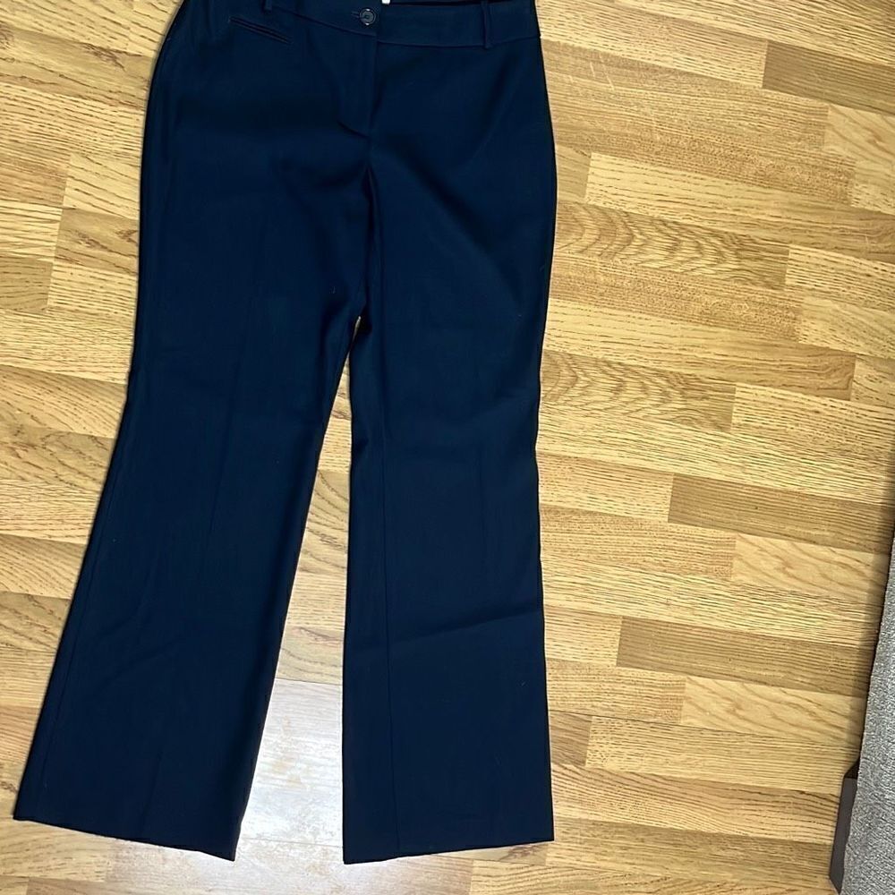 Ann Taylor Loft Julie Black Trouser High Rise Straight Ankle Curvy Women's Pants